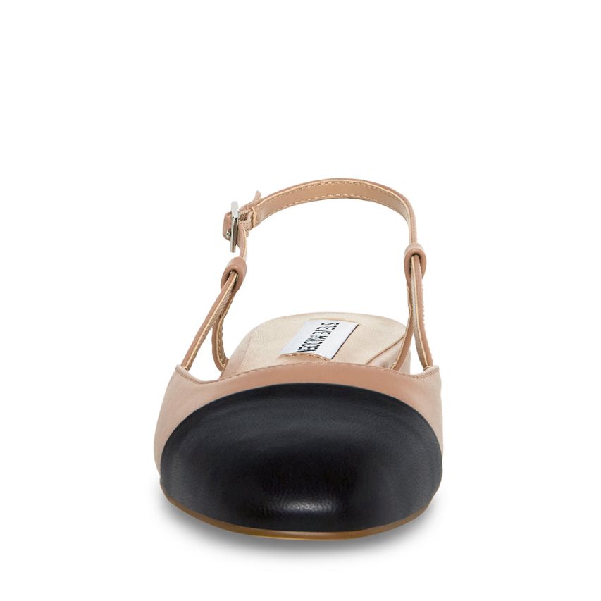 Mulas Steve Madden Belinda Cuero Mujer Beige Negras | ES HR1492